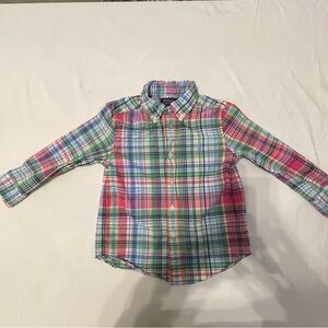 Polo by Ralph Lauren Multicolor Plaid Boy’s Button Down Shirt Size 4